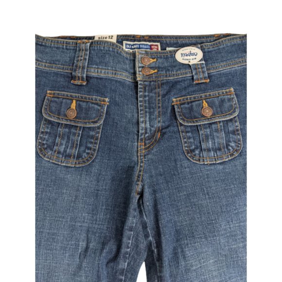 Old Navy Ultra Low Waist Capri Jeans 12 - Picture 3 of 6